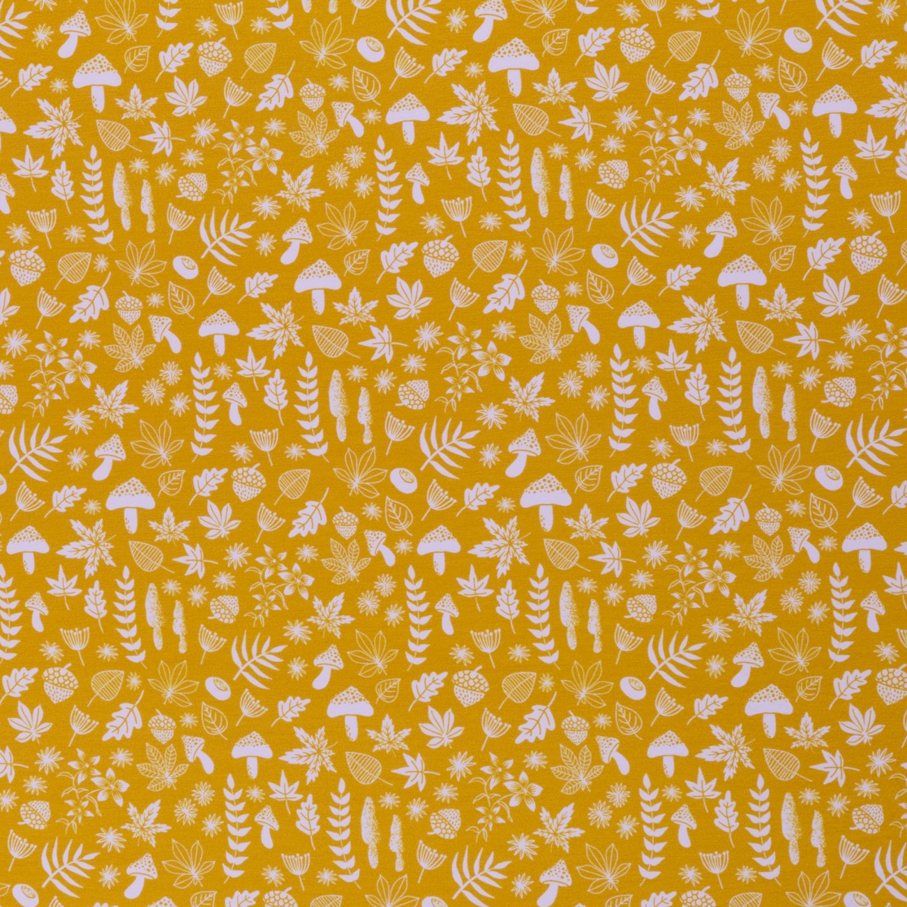 Jersey Swafing My little Foxy by Christiane Zielinski - Senf - Reststück ca. 190 cm